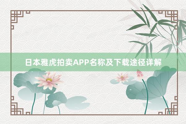 日本雅虎拍卖APP名称及下载途径详解